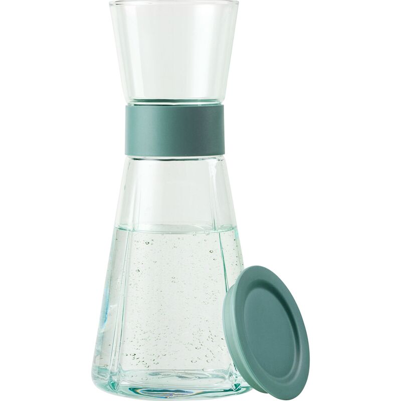 Vattenkaraff med grönt lock 90 cl, klar
