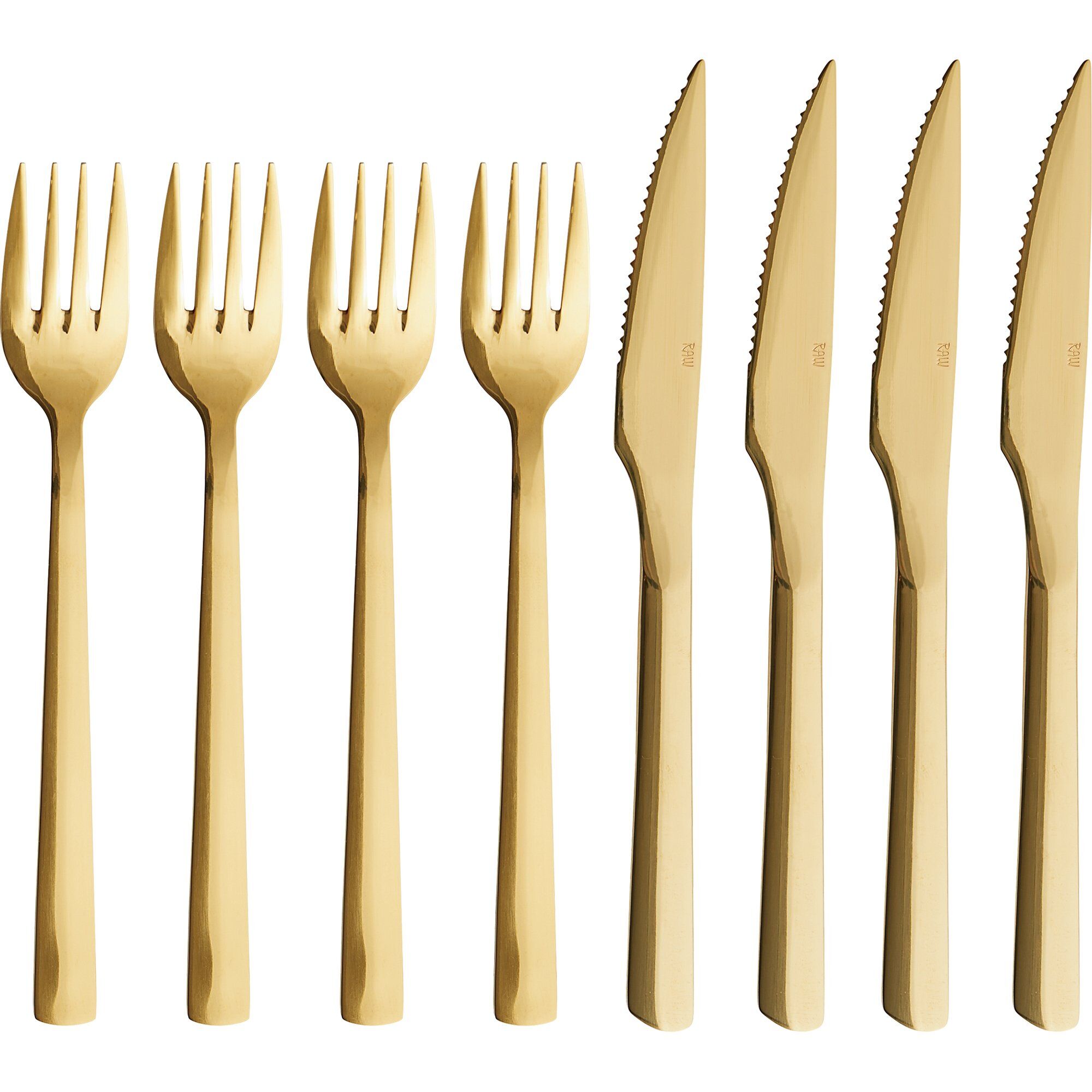 product-RAW grillbestik, guld, 8 dele