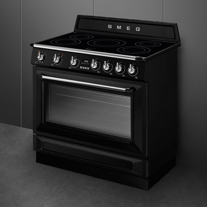 TR90IPBL Victoria induktionskomfur med pyrolyse 90 cm, sort