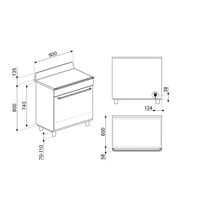 Smeg TR90IPGR Victoria induktionsspis med pyrolys 90 cm, grå