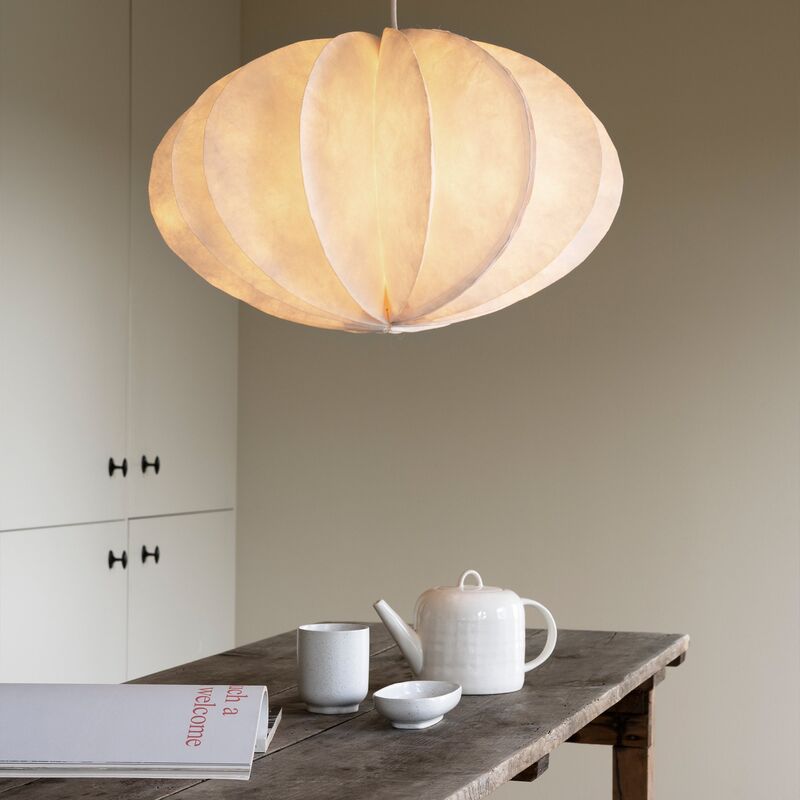 Pumpkin taklampe, hvit