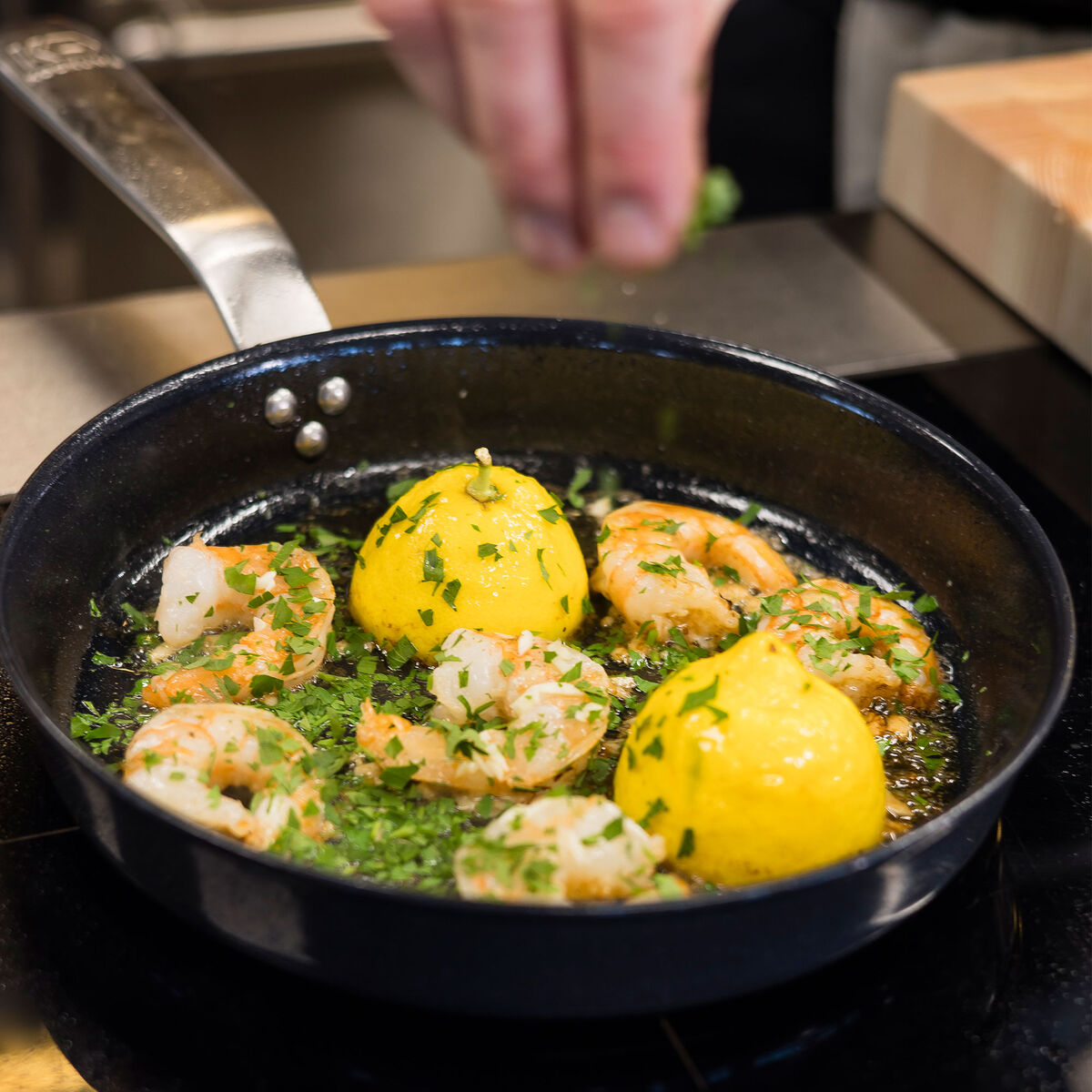 Stegepande 30 cm, emaljeret kulstål