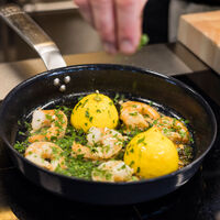 Stegepande 30 cm, emaljeret kulstål