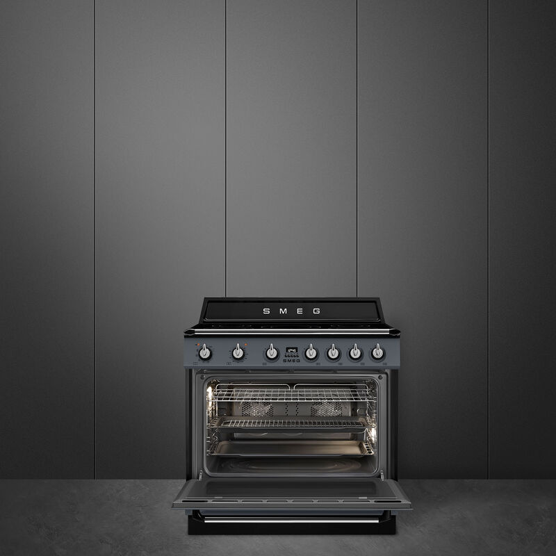 TR90IPGR Victoria induktionskomfur med pyrolyse 90 cm, grå