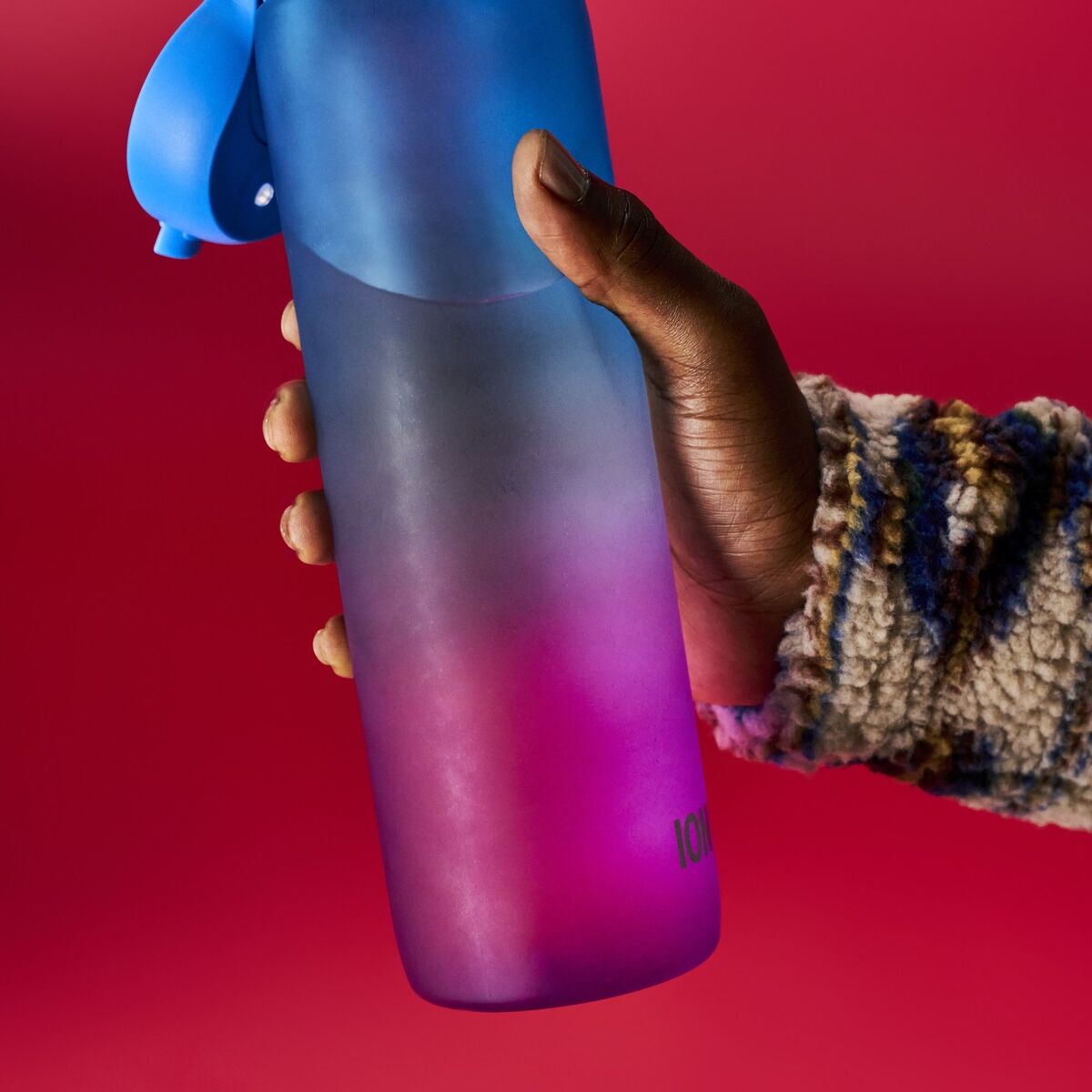 Motivational Vandflaske 1 liter, blue/pink