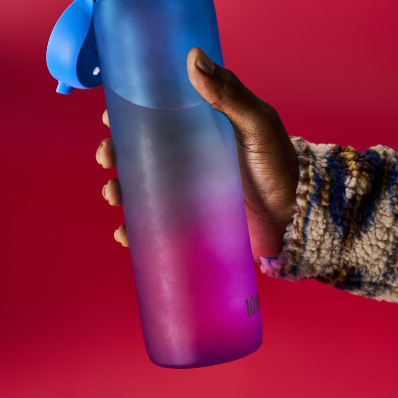 Motivational Bottle vattenflaska 1 liter, blue/pink