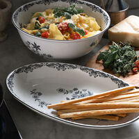 Ostindia Serveringsfat Ovalt, Svart