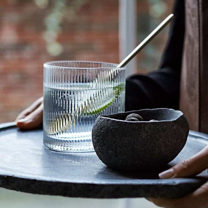 Valley tarjotin 40 cm, harmaa/luonnonvärinen