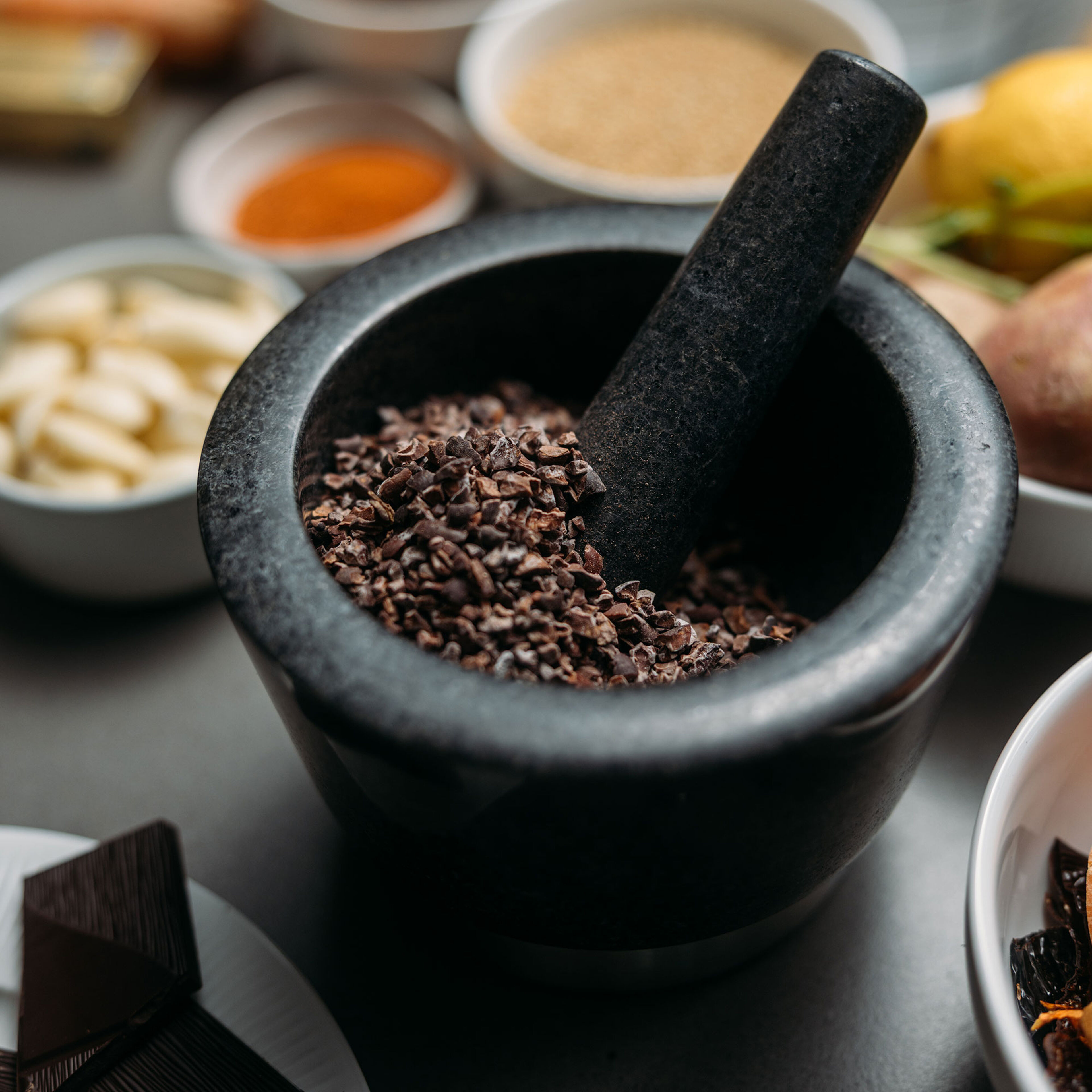 Mortel i granit och mattborstat RF.15x10 cm