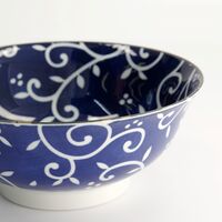 Blue Karakusa ramenskål 1300 ml, blå/vit