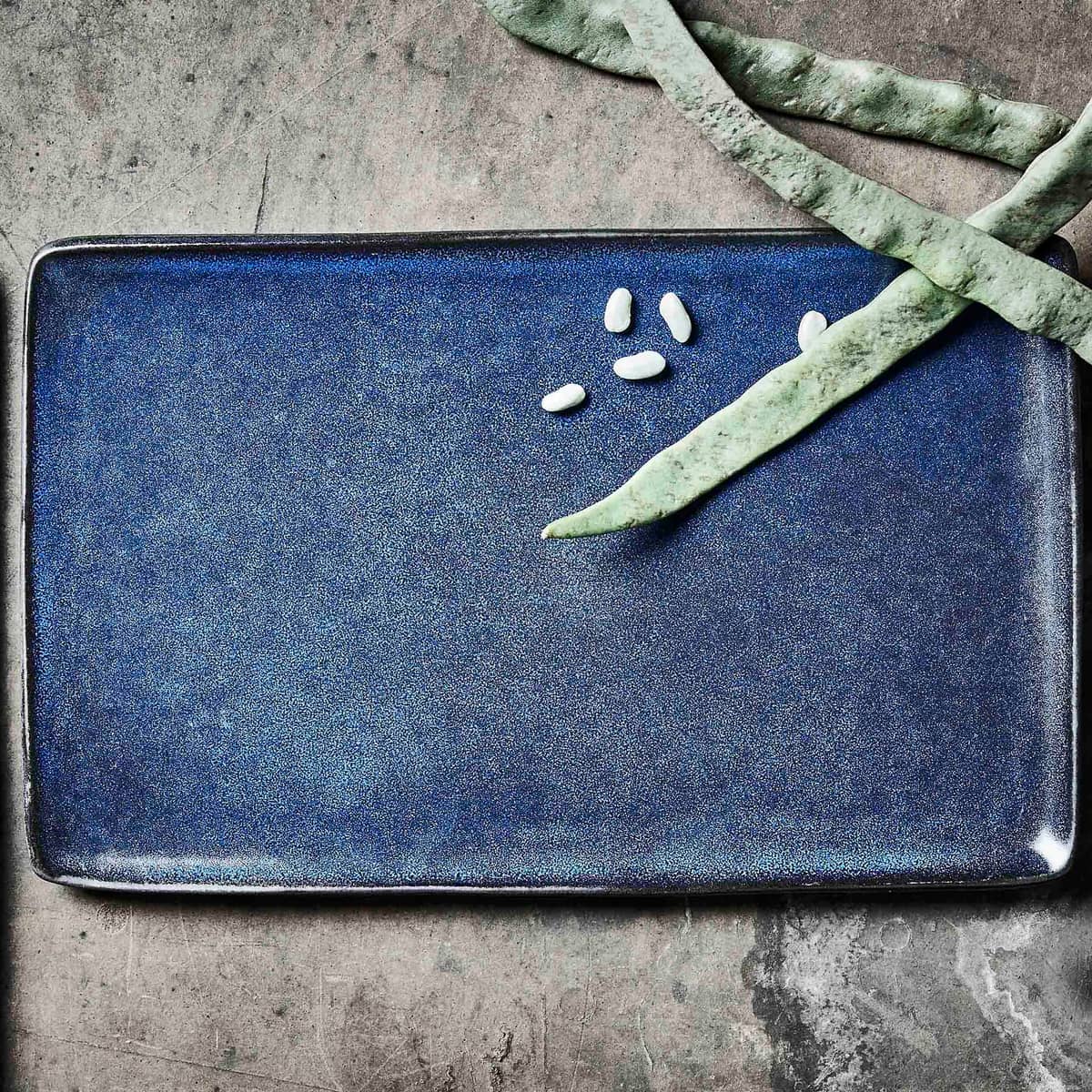 Tallrik Rektangulär 31,5 x 20 cm Midnight blue