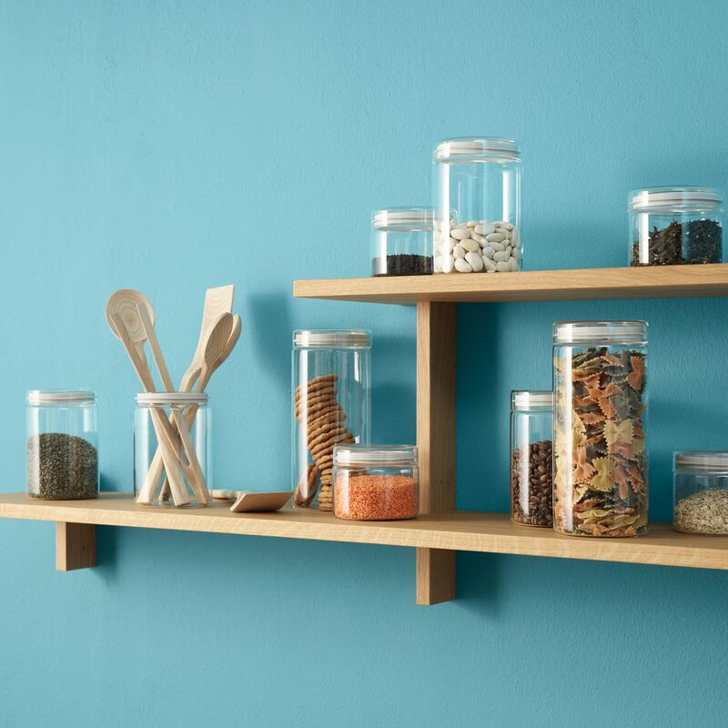 STORE-IT förvaringsburk, 1 liter, ljusgrå