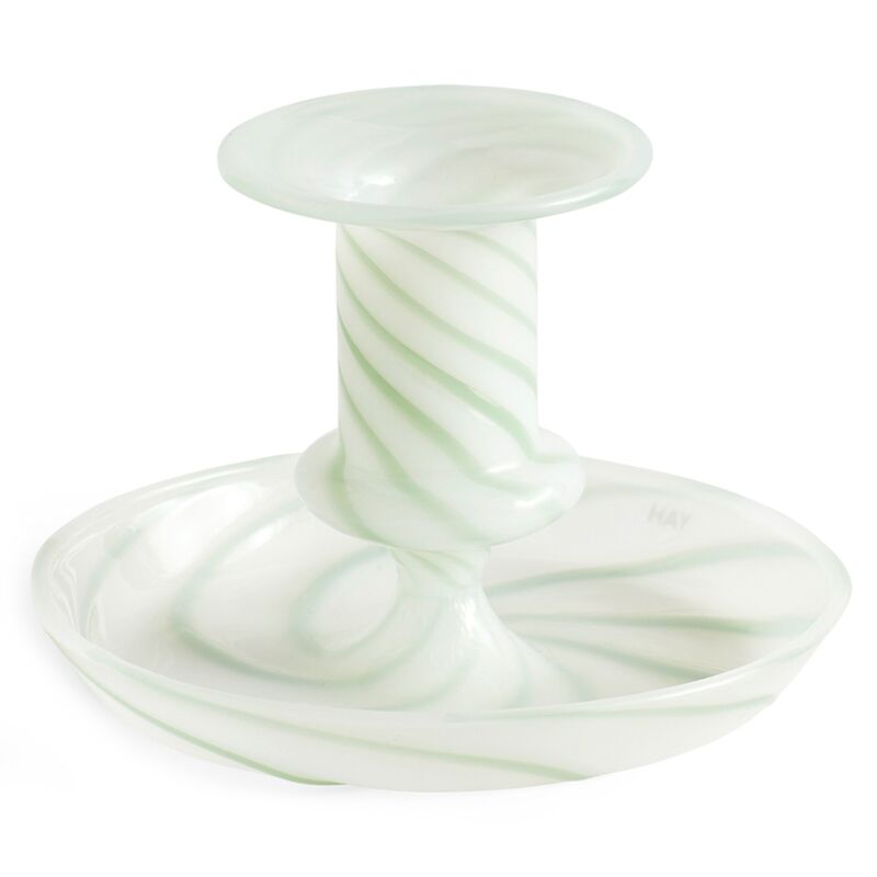 Flare Stripe Milk lysestage, small, grøn