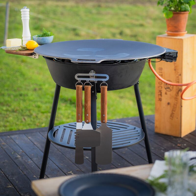 Stegepladesæt med gasbrænder LL Sort 78 cm