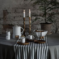 Löpare bred rand 45x250 cm, grön/vit