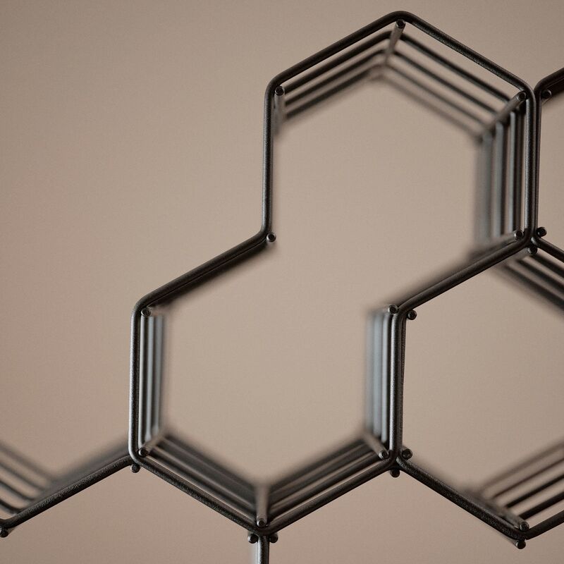 Rocks vinholder 19,5 cm, sort