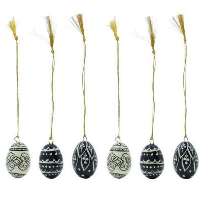 Product image of House doctor Deco påskedekorasjon 3 cm 6-pakning, svart/hvit