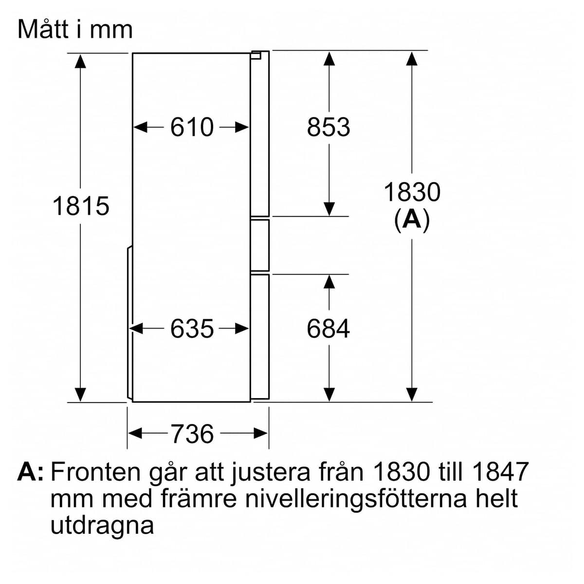 KF96RSBEA iQ700 French Door kyl/frys, svart