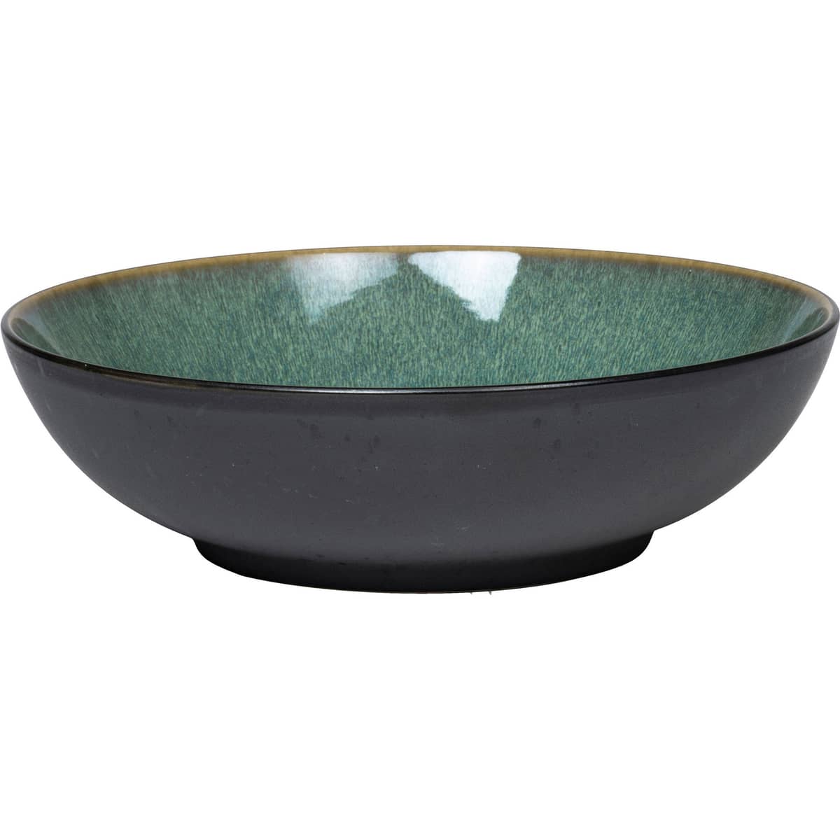 Salladsskål 24 cm svart/grön