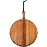 Rund skärbräda 35 cm, akacia