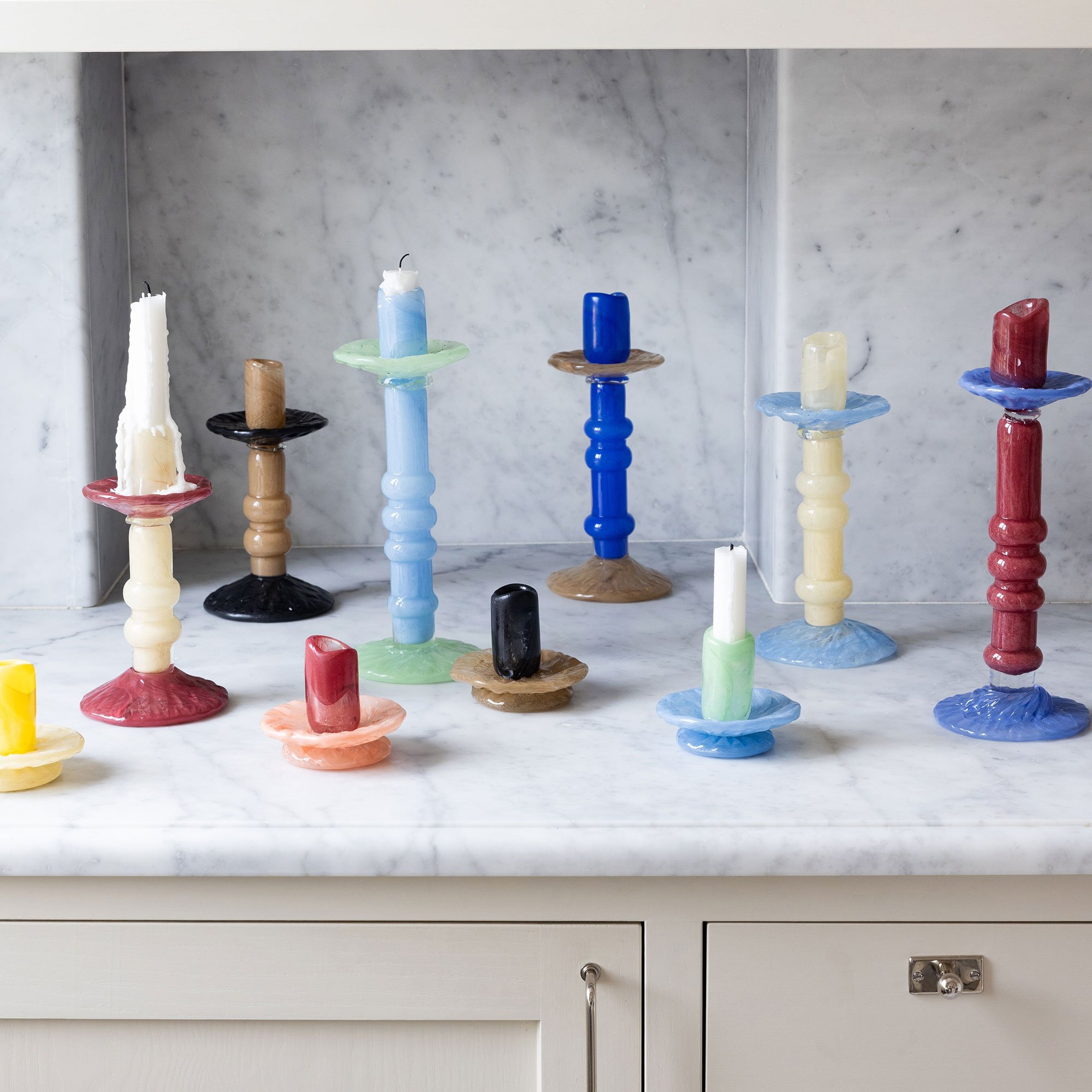 Byon Lara M lysestage, beige/blå