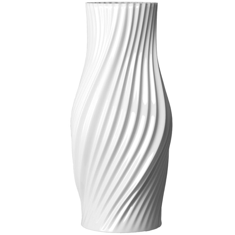 Lyngby Porcelæn Twist maljakko 31 cm, valkoinen