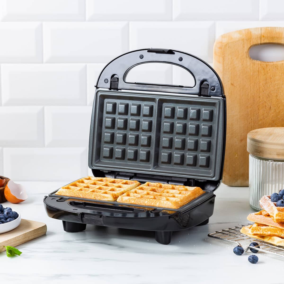 3-i-1 sandwichgrill/vaffeljern, black