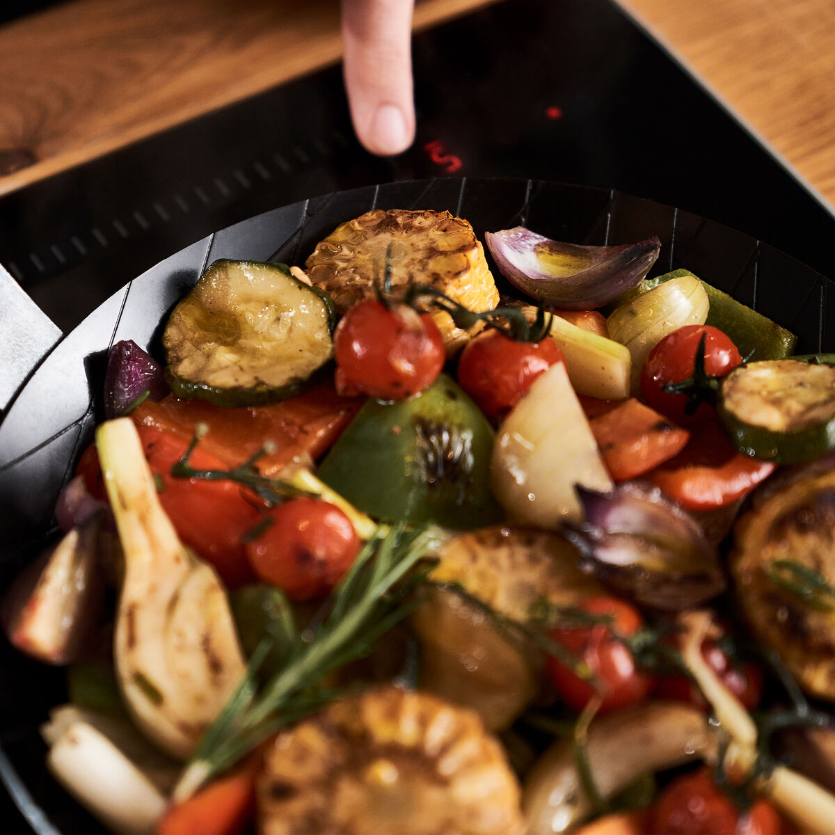 Forge stekepanne/grillpanne 28 cm, karbonstål