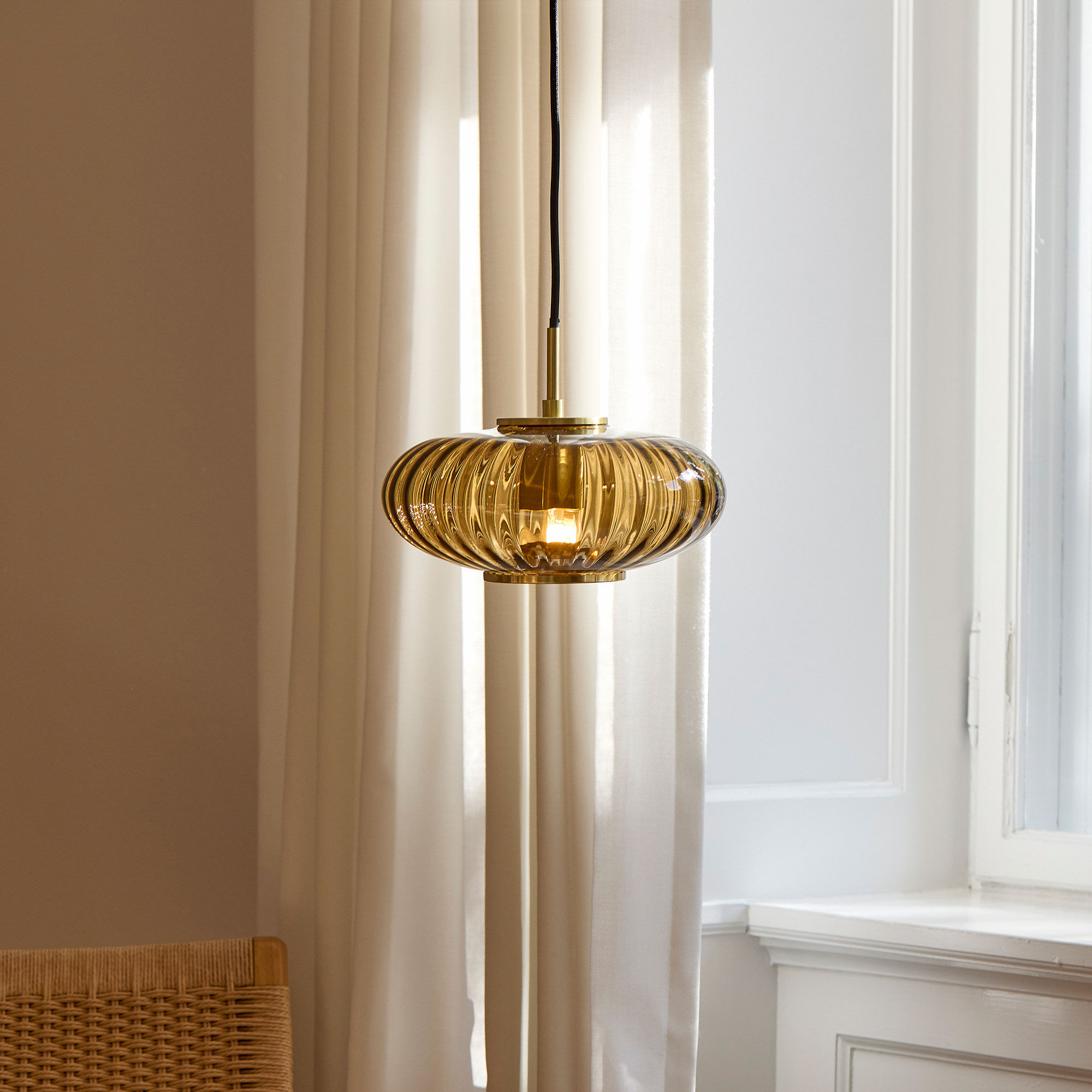 Urc taklampe 26 cm, amber