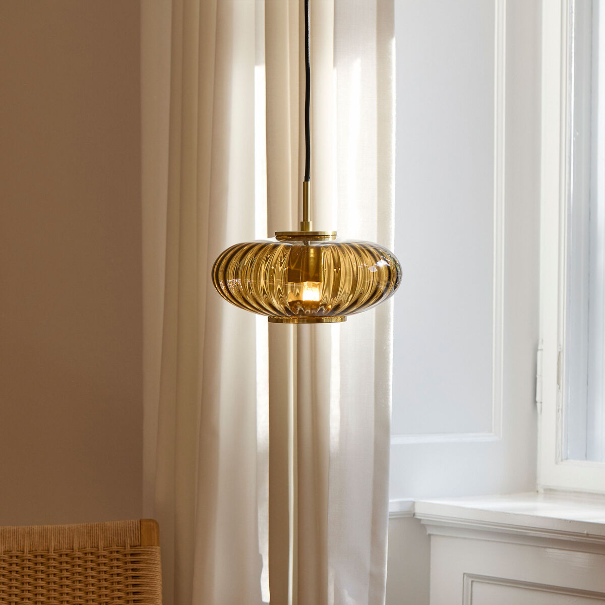 Urc taklampe 26 cm, amber