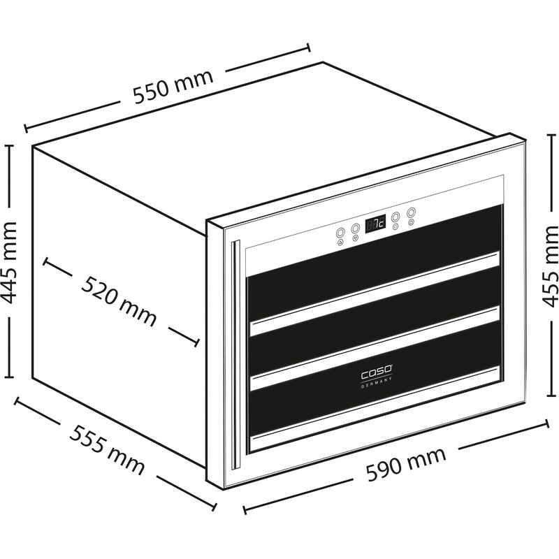 WineSafe 18 inbyggt vinkylskåp
