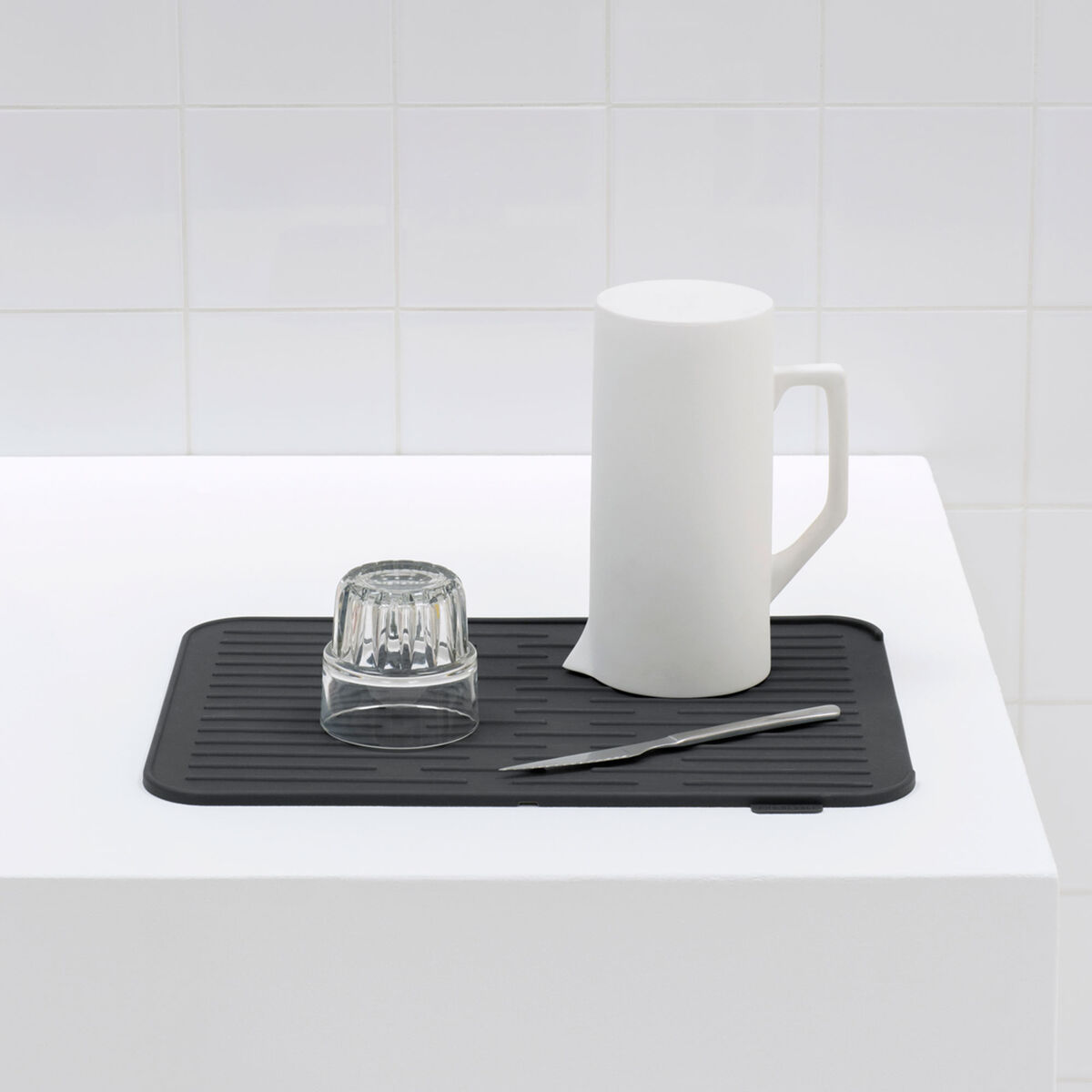 SinkSide diskmatta silikon, mörkgrå