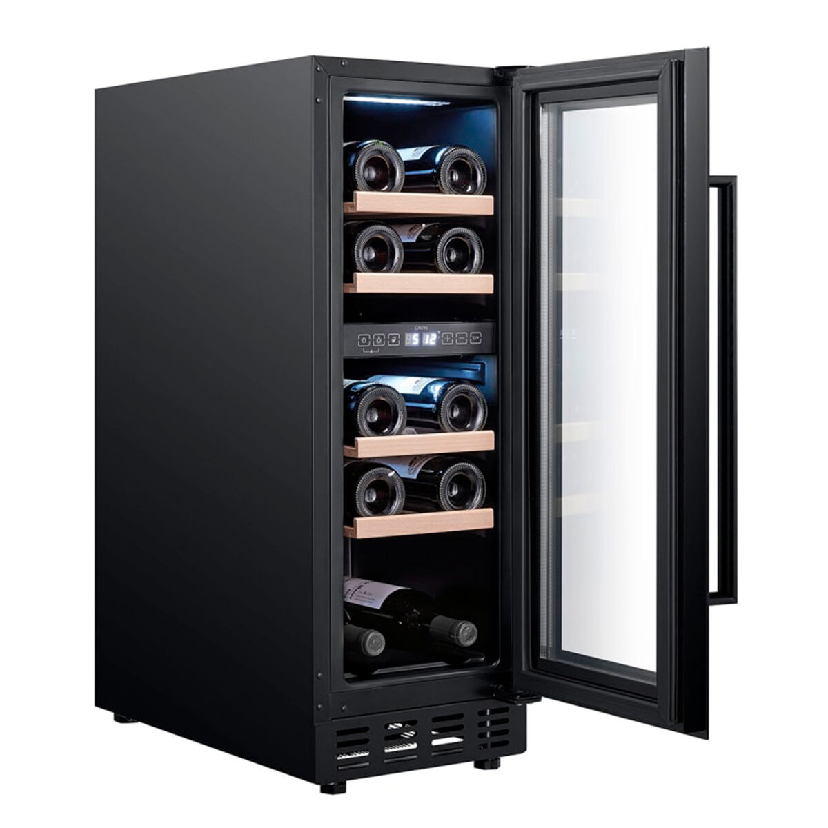 Arctic Collection 30D inbyggbart vinskåp 18 flaskor, svart