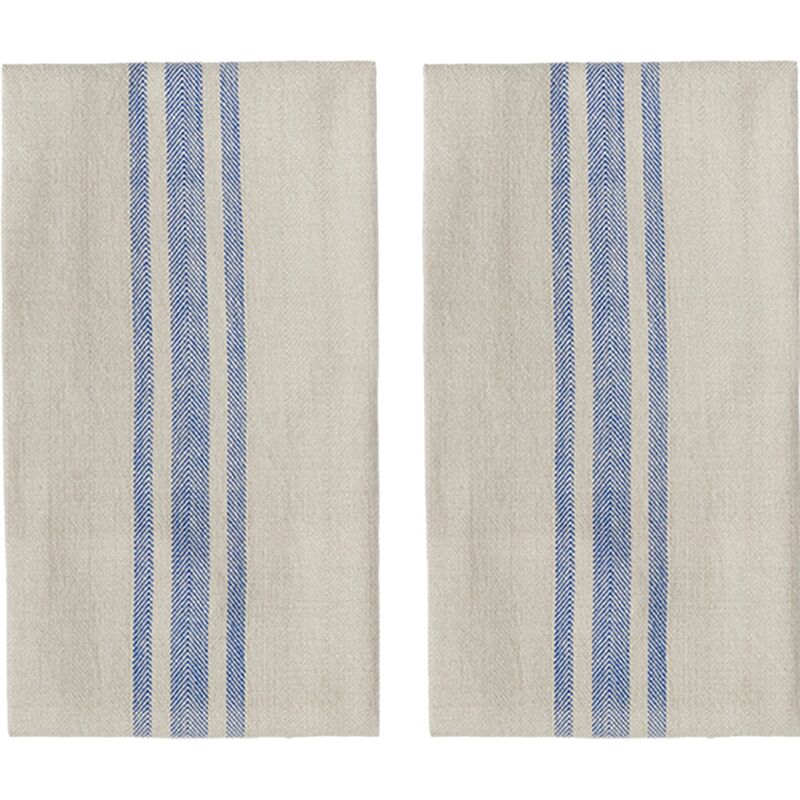 Linu kjøkkenhåndkle, blå, 2 stk