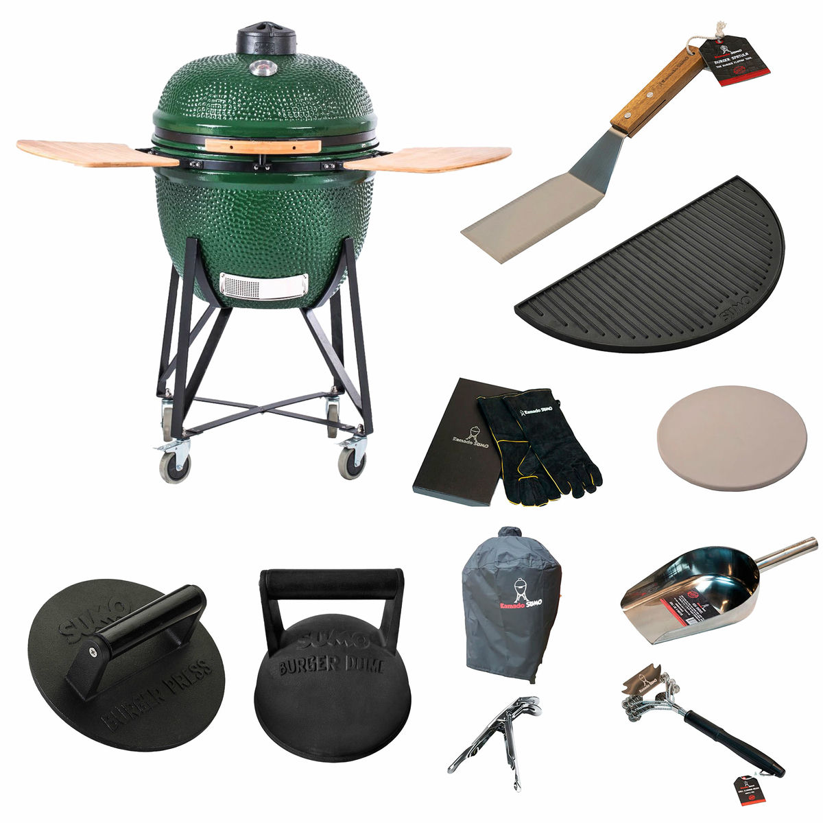 Kamado Sumo Maxi Vihreä m. smashpaketti