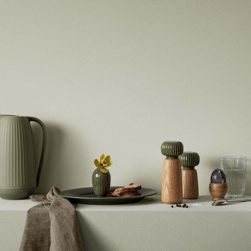 Hammershøi ovalt fad, mørkegrøn