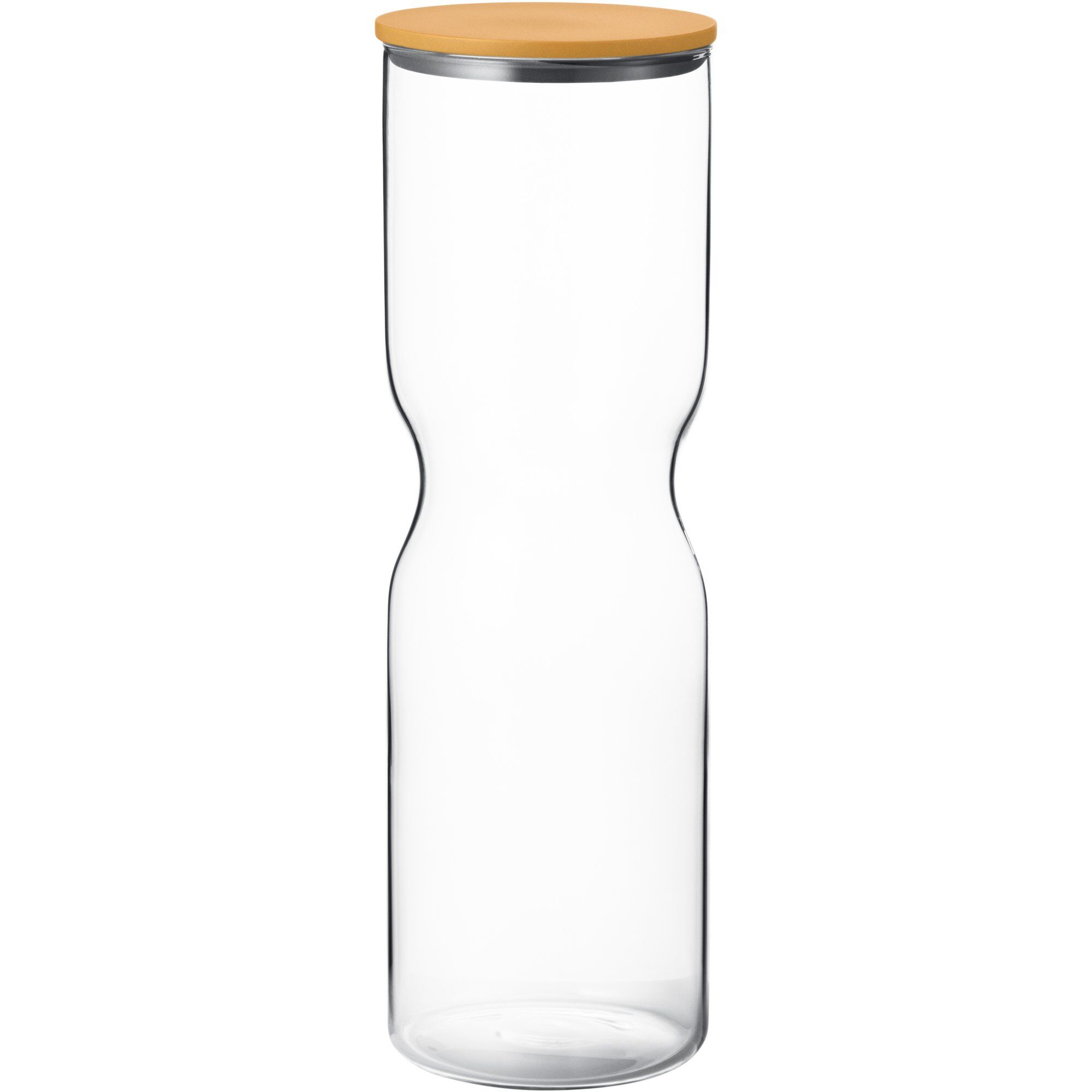 Georg Jensen - Alfredo beholder X-Large 2,0 L glass gult rustfritt stållokk - Matbokser og oppbevaringsbokser - Alfredo Häberli - Sølv,Gul - Glass/Metall
