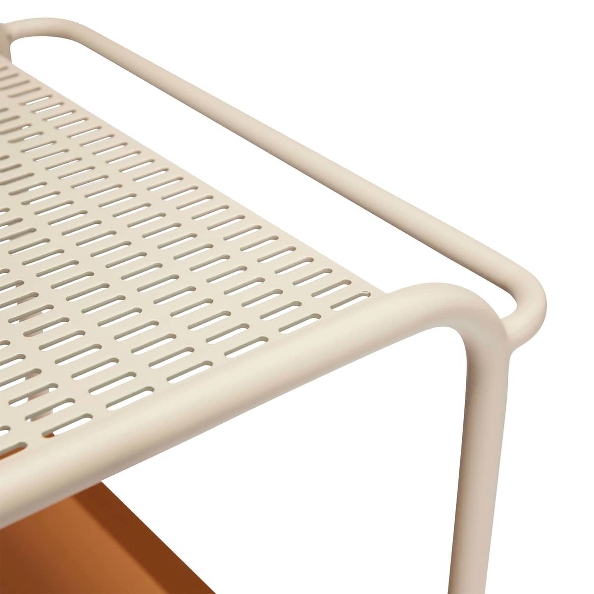 Push serveringsvagn, sand/brun