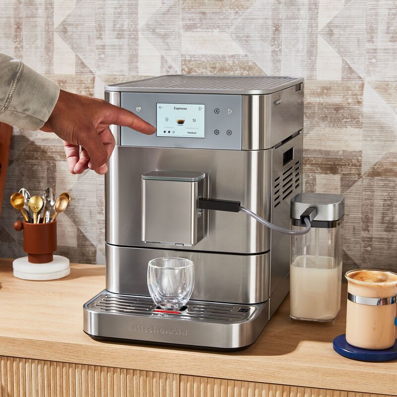 KF7 espressomaskin, rostfritt stål