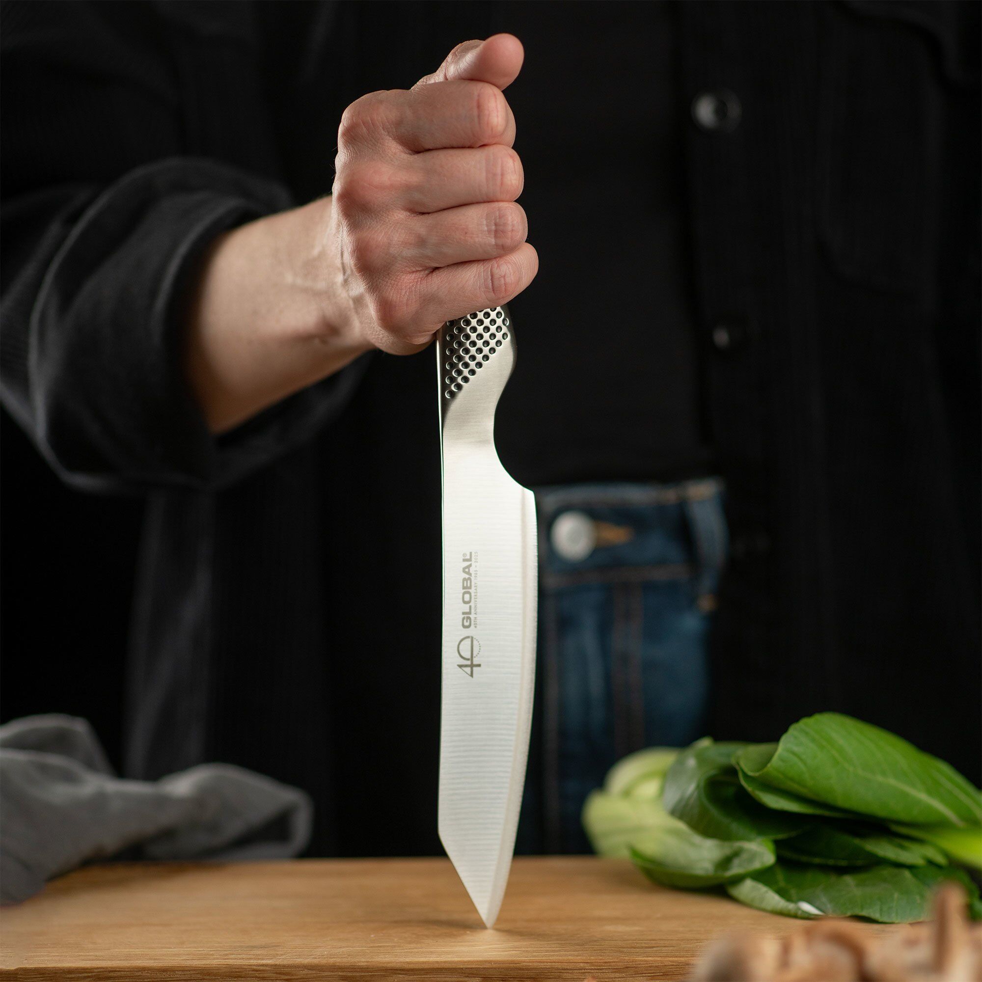 Alternativ bild 1 för Global 40-årsjubileumskniv GS-110/AB kiritsuke 15 cm