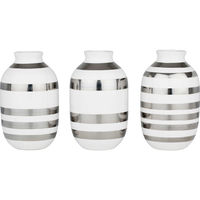 Omaggio Vas Miniatyr 3-pack 80 mm Silver