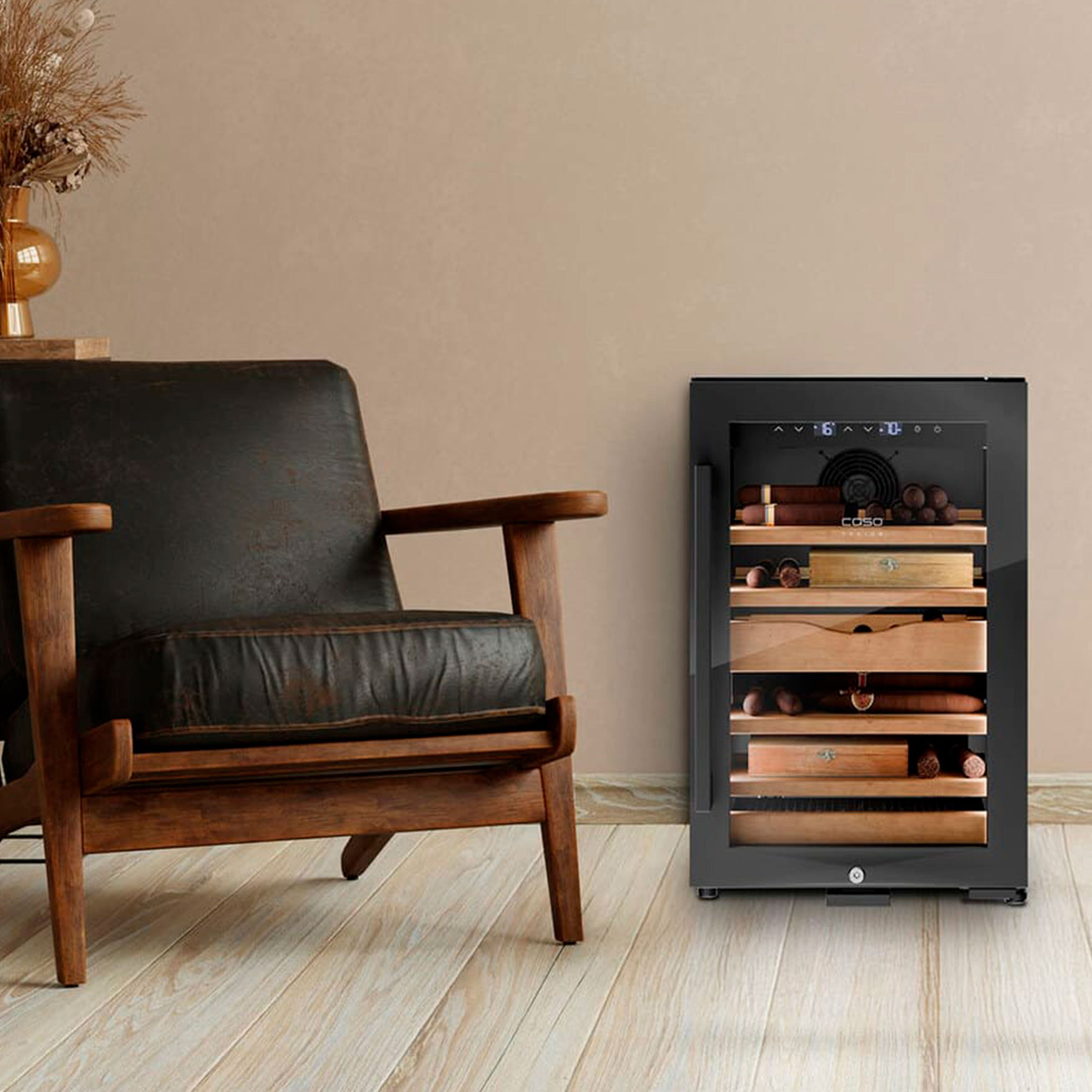 676 Humidor H45 sigarskap 45 liter, svart