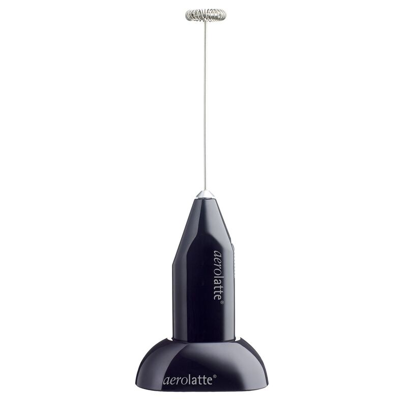 Mjölkskummare med hållare, svart