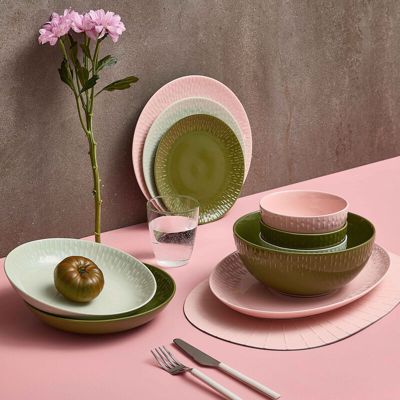 Confetti desserttallerken 21 cm, olive