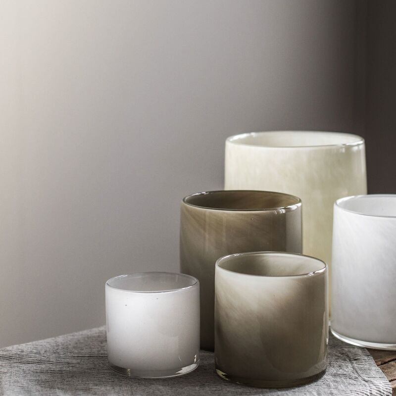 Lyric telysglass, warm grey, extra small