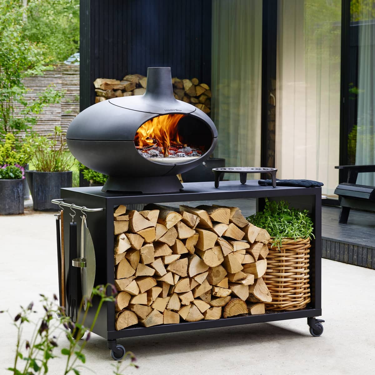Forno pizzaugnspaket med bord, 120x60 cm