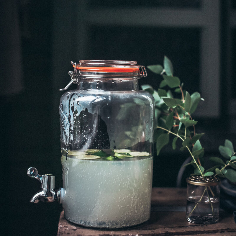 Glasbehållare med Tappkran 5 Liter