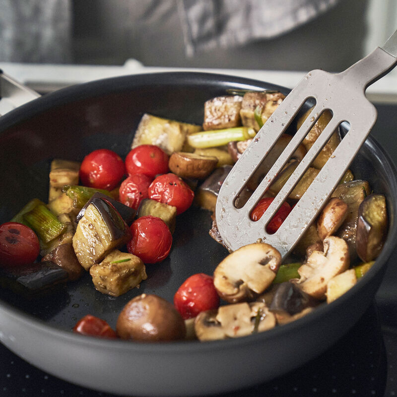 Pure stegepande 24 cm, rustfrit stål, grå