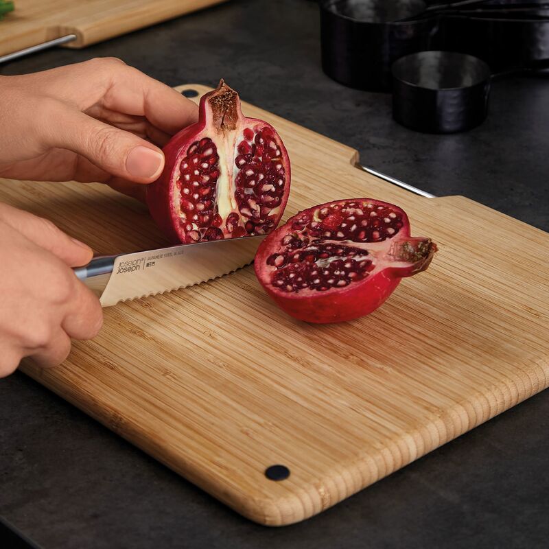 Folio skærebrætssæt bambus/stål, 4 dele