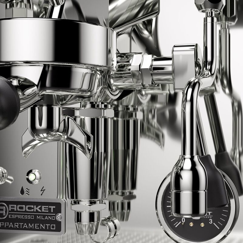 Appartamento TCA espressomaskin, krom/svart